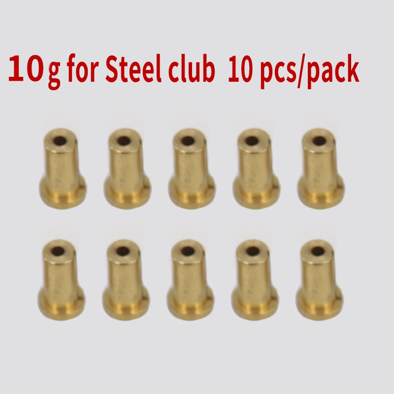10pcs set Golf club weight head accessories Shaft Plug Assembling kits Copper Nail Brass Swing carbon/steel size .370 .335 .350: 10g for Steel club