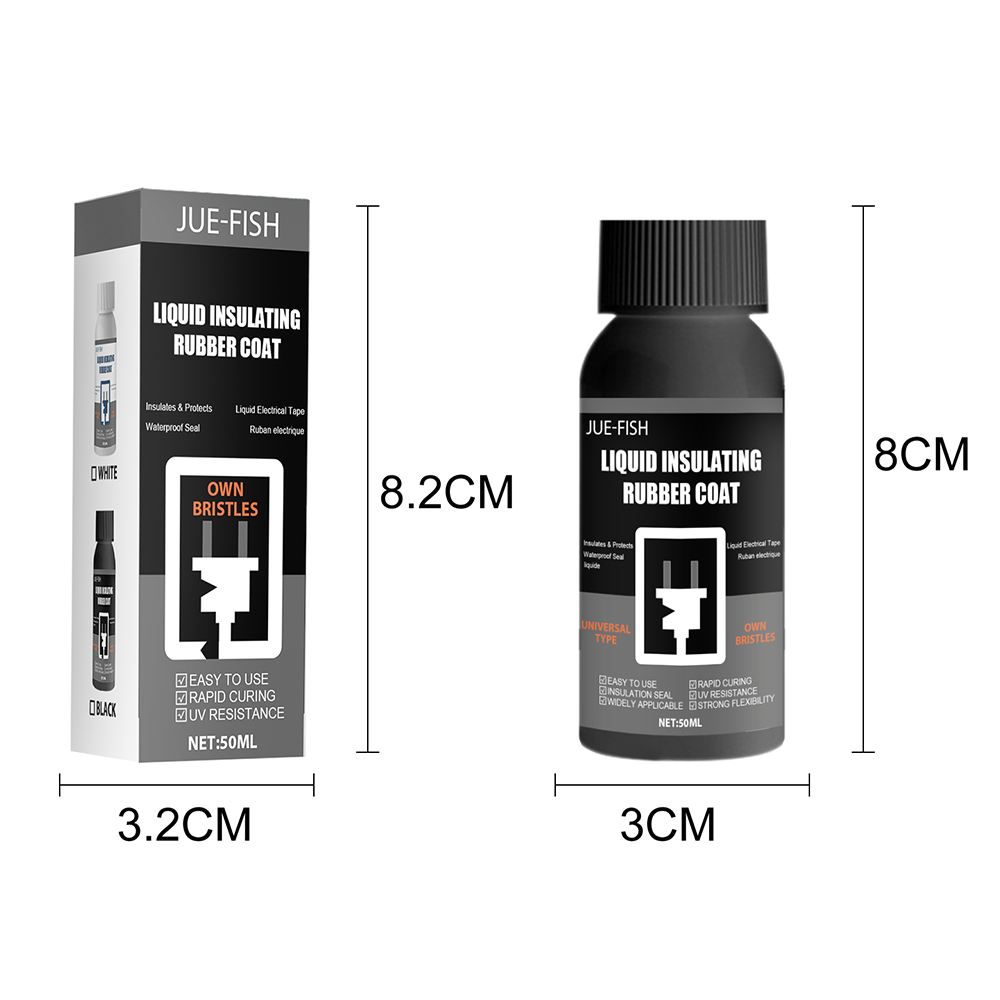 Pegamento de cinta eléctrica líquida, sellado fuerte, revestimiento dieléctrico impermeable, resistente al calor para Cable de datos eléctricos, 50ml, NIN668