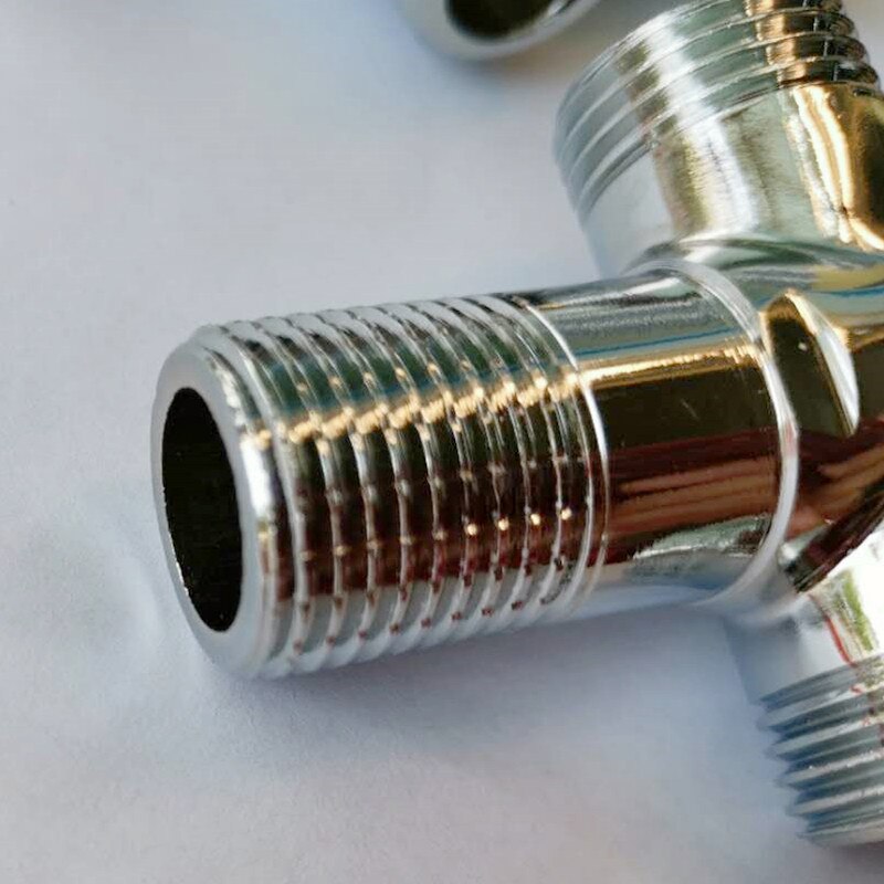 Triangle Three-way Angle Valve Toilet Bidet Shattaf Diverter Equal Tee Joint Filling Valve T-adapter 1PCS