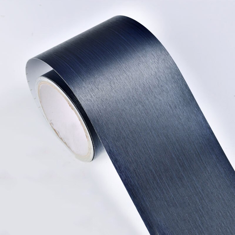 Black/White Waterproof Waist Line Wall Sticker Self Adhesive Baseboard Wallpaper Border Roll Bathroom Decals Home Decor Film: 3