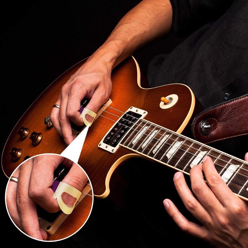 16 stk. / sæt guitarvalg pegefingervalg til elektriske akustiske guitarer ukulele tilbehør