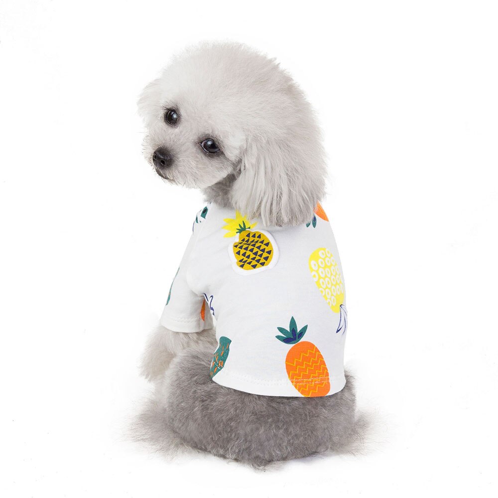 Huisdieren Hond Kleding Zomer Shirt Puppy Ananas Vest Kat T-shirt Voor Grote Kleine Honden Chihuahua Teddy S-XXL 29