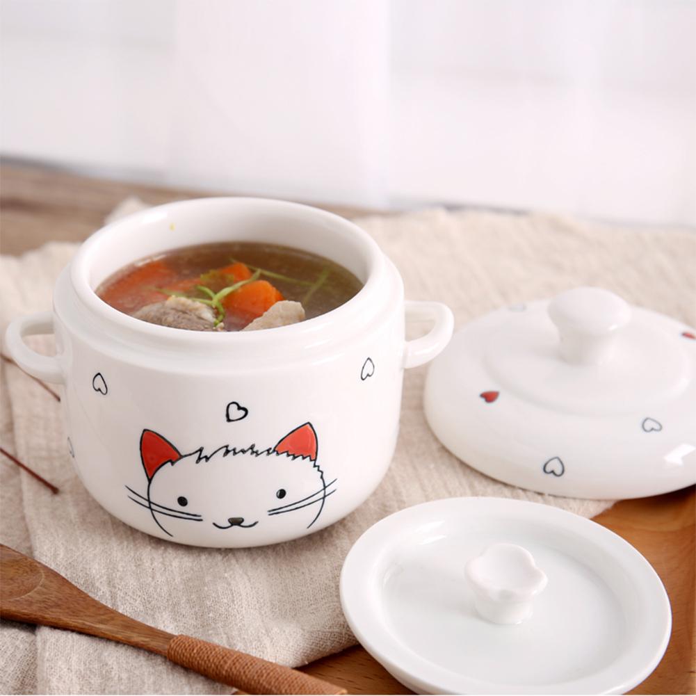 LanLan lindo estofado de cerámica con dos orejas microondas cocina a presión disponible para Cocina: 448697