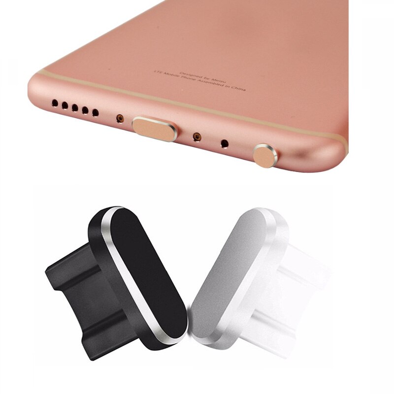 Puerto de carga Micro USB, enchufe antipolvo para teléfono móvil Android, puerto de carga de Metal colorido para Xiaomi, Huawei, Samsung, teléfono android