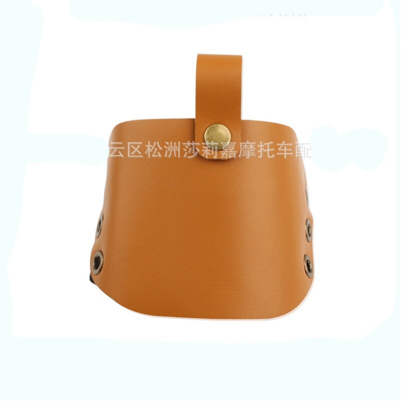 Retro moto sko pad skyddande klassisk del motorcykel stövlar skydd vintage brun protector café racer motorcykel tillbehör: Champagne