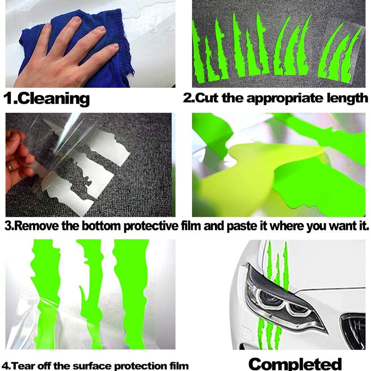 Auto Stickers Waterdicht Claw Marks Stickers Muur Poster Decoratieve Papier Auto Muur