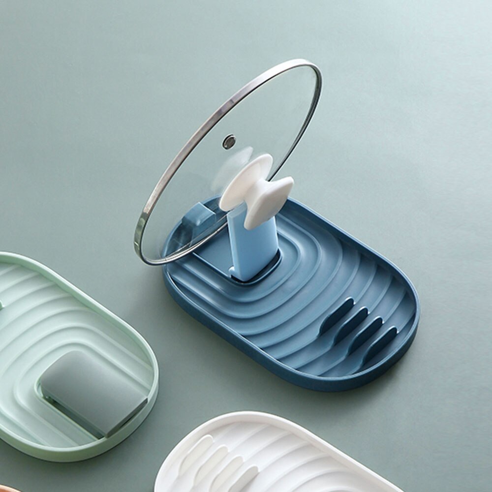 Kitchen Spatula Ladle Spoon Holder Pot Lid Shelf Multifunction on-slip Chopsticks Pad Stand Kitchen Containers Complements Tool