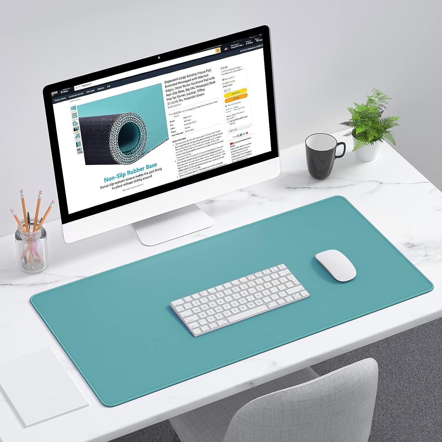 Alfombrilla de ratón para ordenador portátil, alfombrilla de escritorio minimalista rosa grande para oficina para mujer, alfombrilla de ratón para juegos Xxl de 3MM, parte inferior de goma antideslizante: 90x45 cm / orange