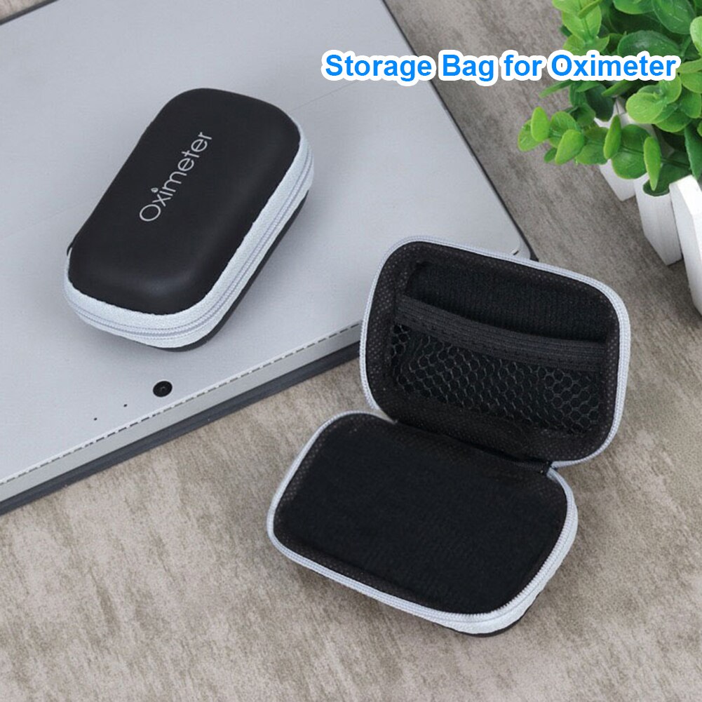 Carrying Protective Case Pouch Box for Fingertip Pulse Oximeter Waterproof Shockproof EVA Hard Shell Carry Case Storage Pouch