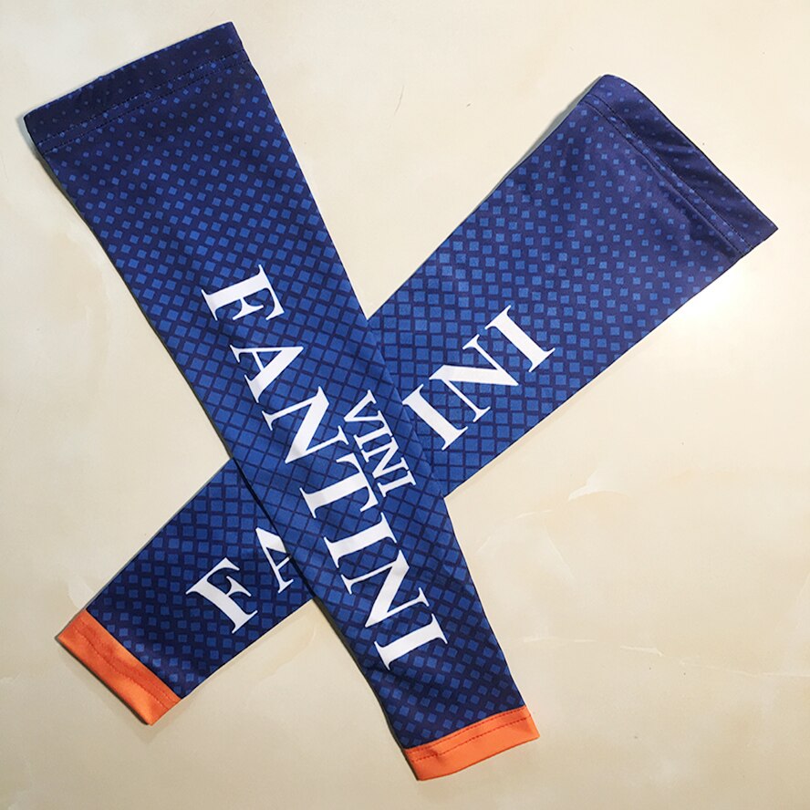 VINI Fantini – couvre-bras de cyclisme bleu pour hommes et femmes, à séchage rapide, manchettes de sport