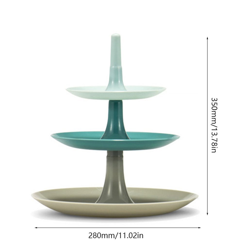 Detachable Three-layer Fruit Cake Tray Snacks Pastry Candy Multi-layer Tray Party Fruit Plate birthday party