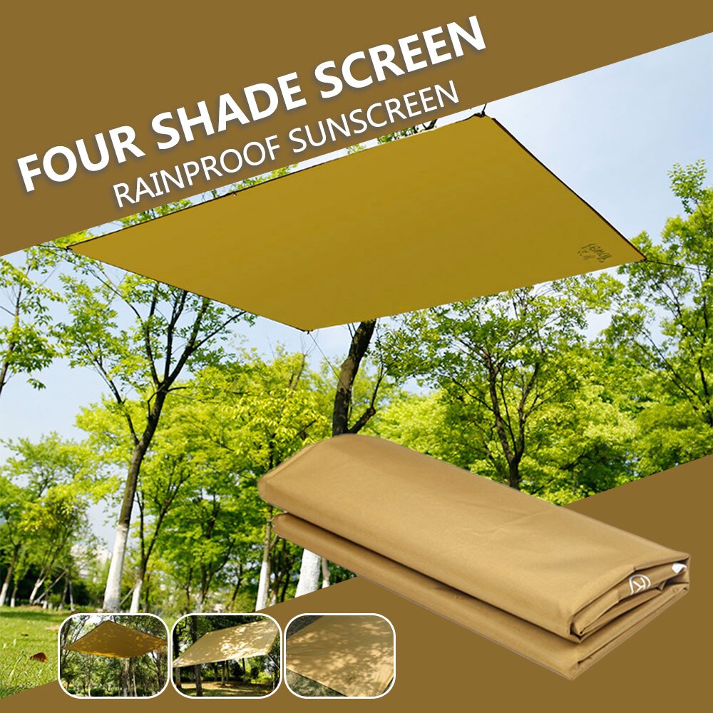 Shade Canopy Gazebo Shade Screen Portable Awning Square Outdoors Camp Camping Cloth