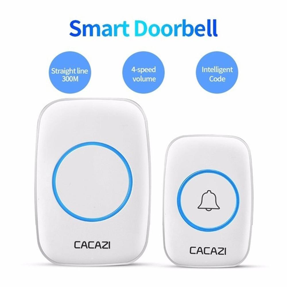 110DB Draadloze Deurbel Waterdicht 300M Remote Eu Au Uk Us Plug Smart Deurbel Batterij 1 Knop 1 2 3 Ontvanger