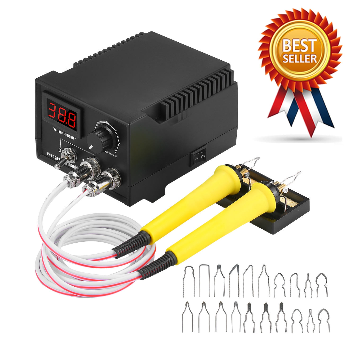 60W 220V Woodburner Wood Burning Tool Kit Adjustable 0℃-800℃ Woodburning Pyrography Pen Machine Electric Soldering Iron