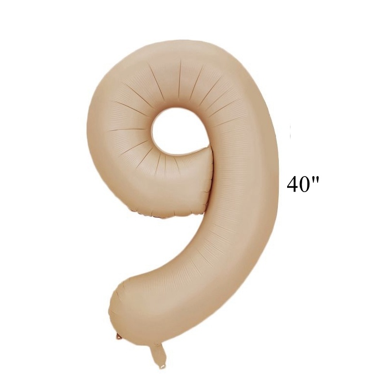 Globo con número de café Vintage de 40 pulgadas, juego de globos de caramelo Beige Retro para 30 40 50, suministros de decoración para de feliz cumpleaños, 1 ud.: Azul oscuro