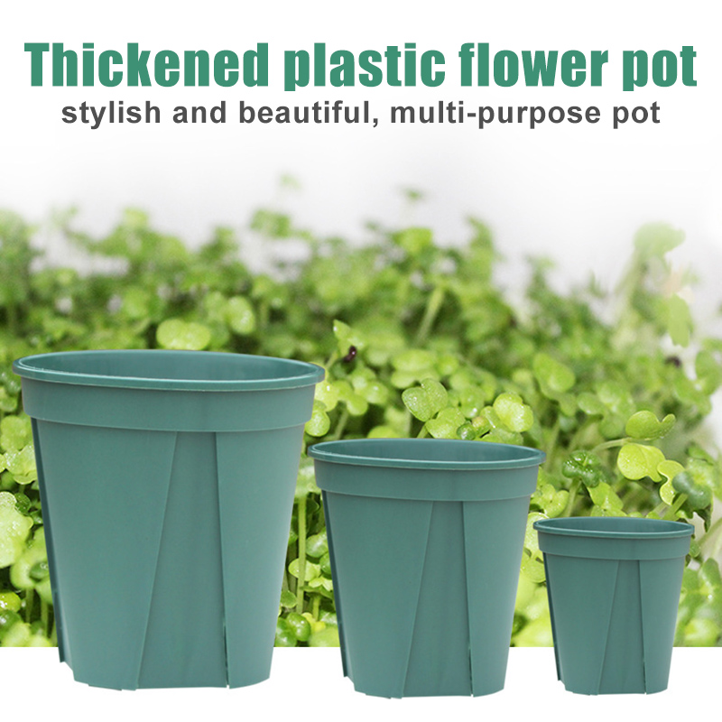 5/10/20pcs Plastic Plant Pots Root-Control Nursery Seedling Planter Garden Flower Pot Container for windowsill, desktop, shelf W