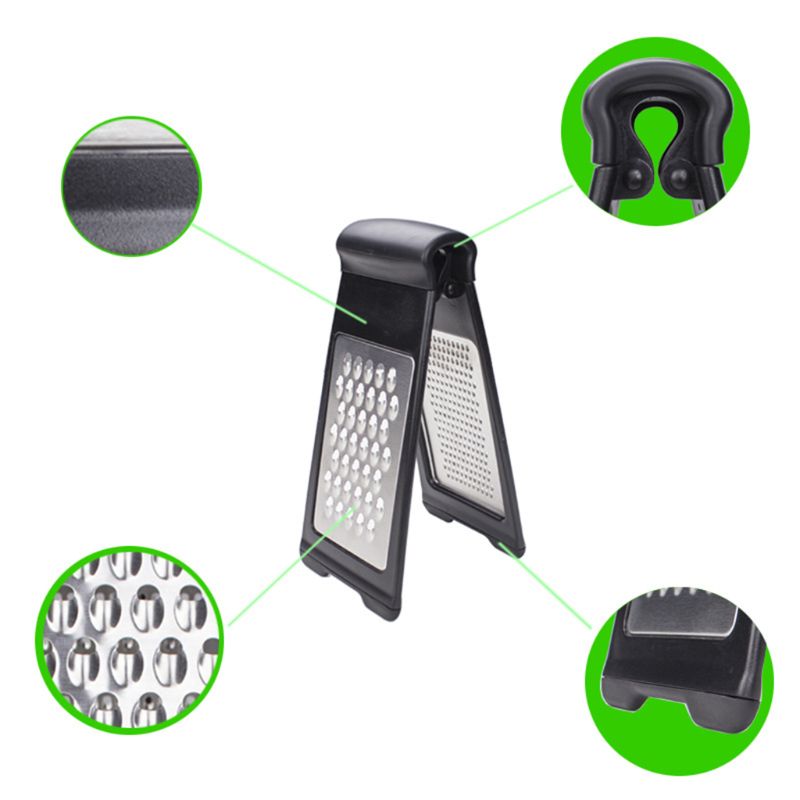 Kaas Rasp Shredder Rvs-Voedsel Rasp Voor Keuken-Plantaardige Rasp-Twee Fold Rasp-Fruit Rasp, grijs