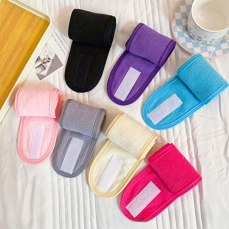 9 colores correas de pelo de Velcro de para mujeres deportes absorbente de sudor transpirable lavado de cara diademas accesorios para el cabello convenientes