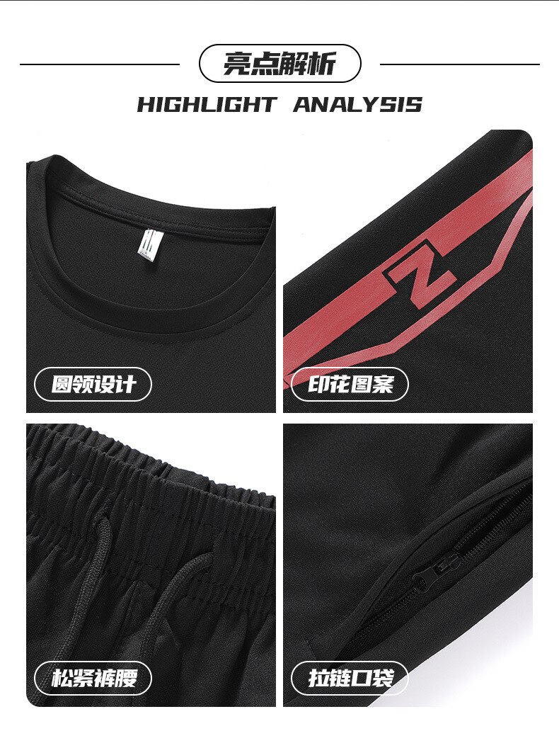 2022 3 teiliger herren-freizeit-sportanzug, lauf- und fitnessbekleidung, schweiß-Fitness-Outfit, jogginganzug aus Polyester für herren