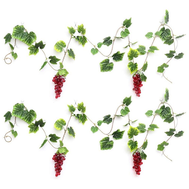 GMMH Kunstmatige decoratie druiven, rood, ovaal, 25 cm, levensechte druiven, wijnstok, plastic fruit, plastic vruchten, kunstfruit, decoratie, bruiloftsdecoratie, etalage, keuken, hotel GMMH Kunstmatige decoratie druiven, rood, ovaal, 25 cm, levensechte druiven, wijnstok, plastic fruit, plastic vruchten, kunstfruit, decoratie, bruiloftsdecoratie, etalage, keuken, hotel
