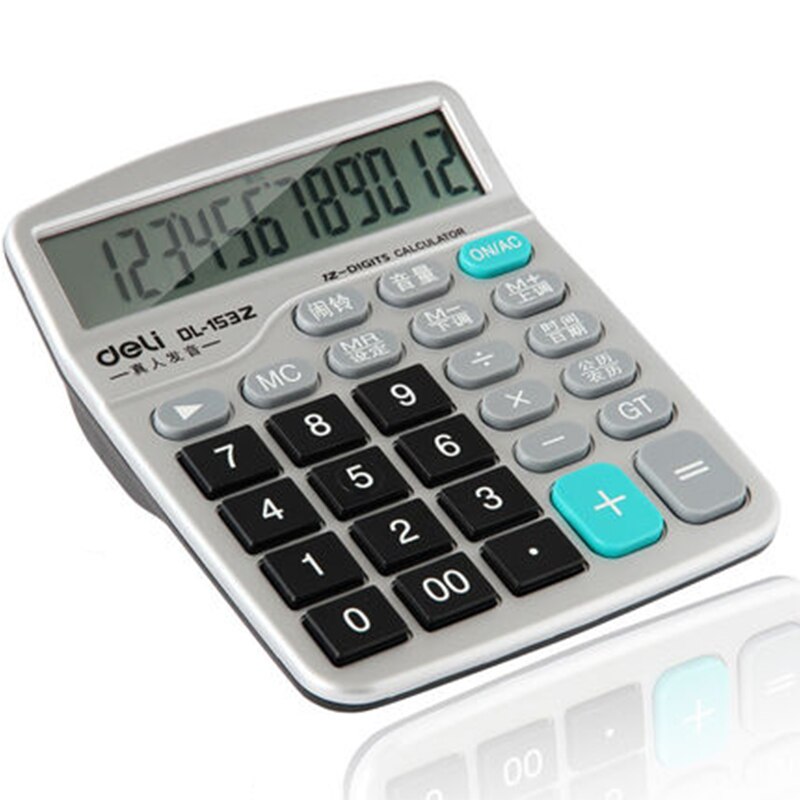 Deli Office Commercial Supply Calculator Model 1532 12 large-screen Voice Calculator