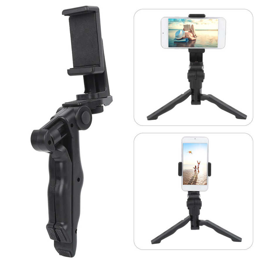 Handheld Grip Stabilizer Mini Statief Selfie Stok Handvat Met Telefoon Clip Houder Beugel Telefoon Live-uitzending Desktop Statief