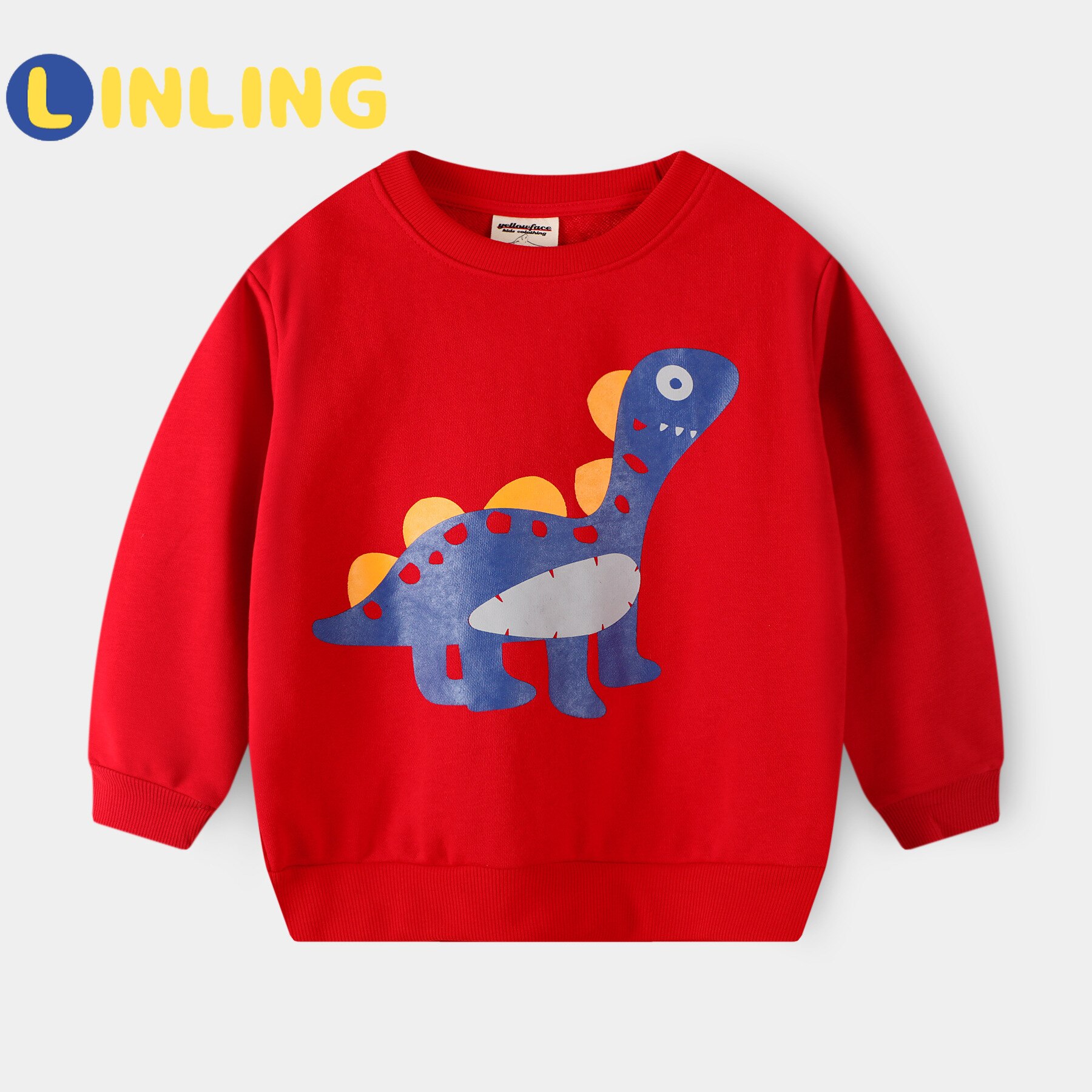 LINLING Boys Fashion T shirt Soft Baby primavera autunno manica lunga bambini cotone Cartoon stampa Cartoon Planet 2-8 anni P625