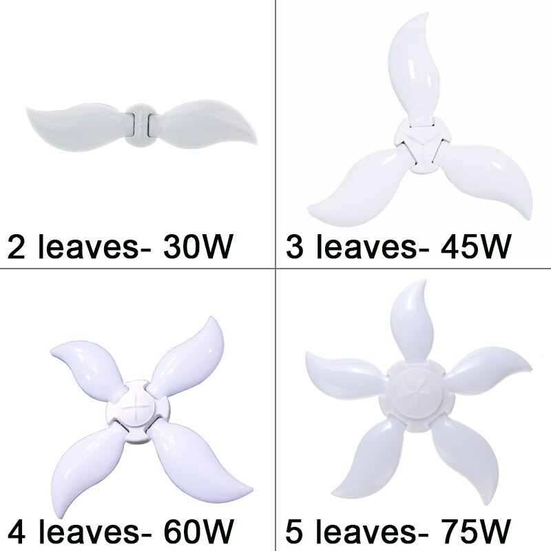 Workshop LED Garage Light Ceiling Lights 85-265V 30-75W Fixture Deformable Lamp Stadium LED Industrial Lighting Deformation Lamp