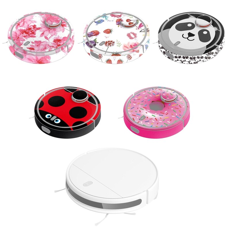 5 stylów szyk Słodki kreskówka naklejki ochronne dla xiaomi robot odkurzacz pyłoszczelne naklejki upiększanie akcesoria L69D