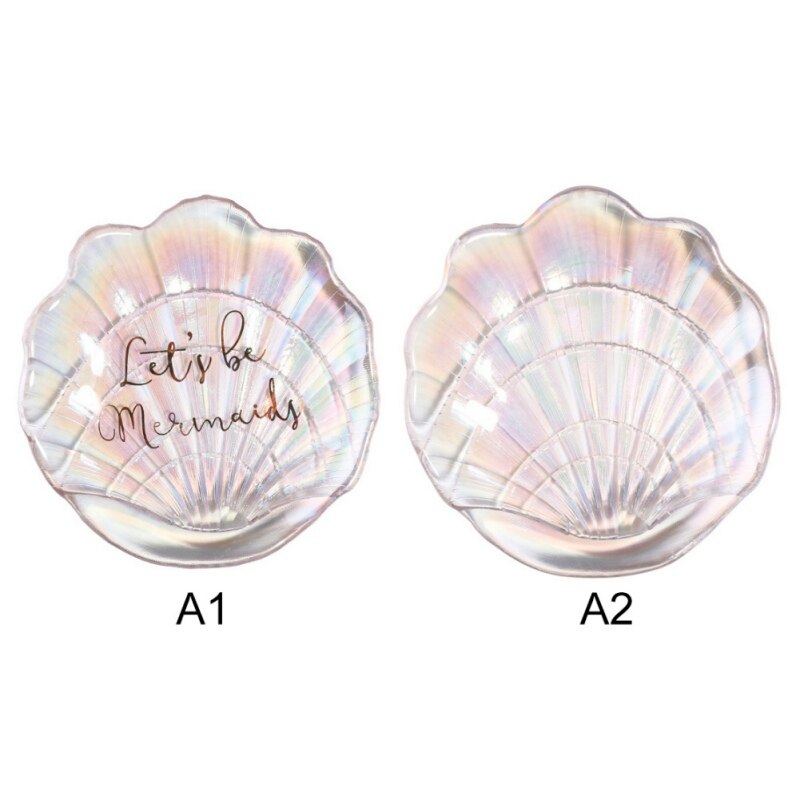 Kleurrijke Glas Lade Snack Shell Houder Manicure Craft Decoratie Fotografie Rekwisieten Sieraden Organizer