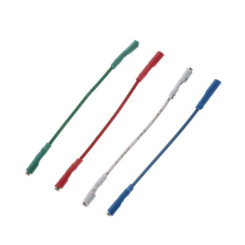 4 stk universelle sølvkabler ledningskabel kabel 50mm til 1.2-1.3mm pinner dreieskive phono hodeskall tonearm