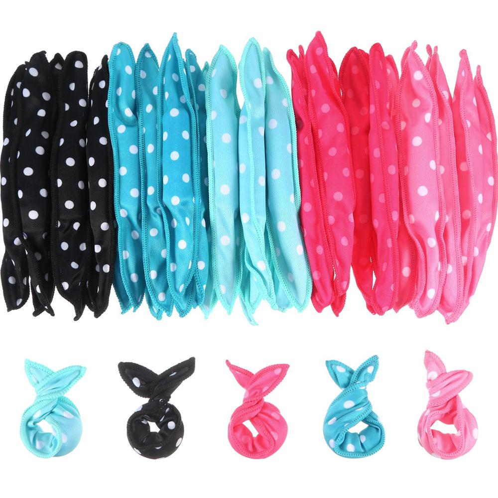 10 Stck Haar spalte Nacht Schlaf schwamm Eisstockschießen eisen curler elastische weiches kissen haar kräuseln DIY schwamm haar Styling spalte werkzeug