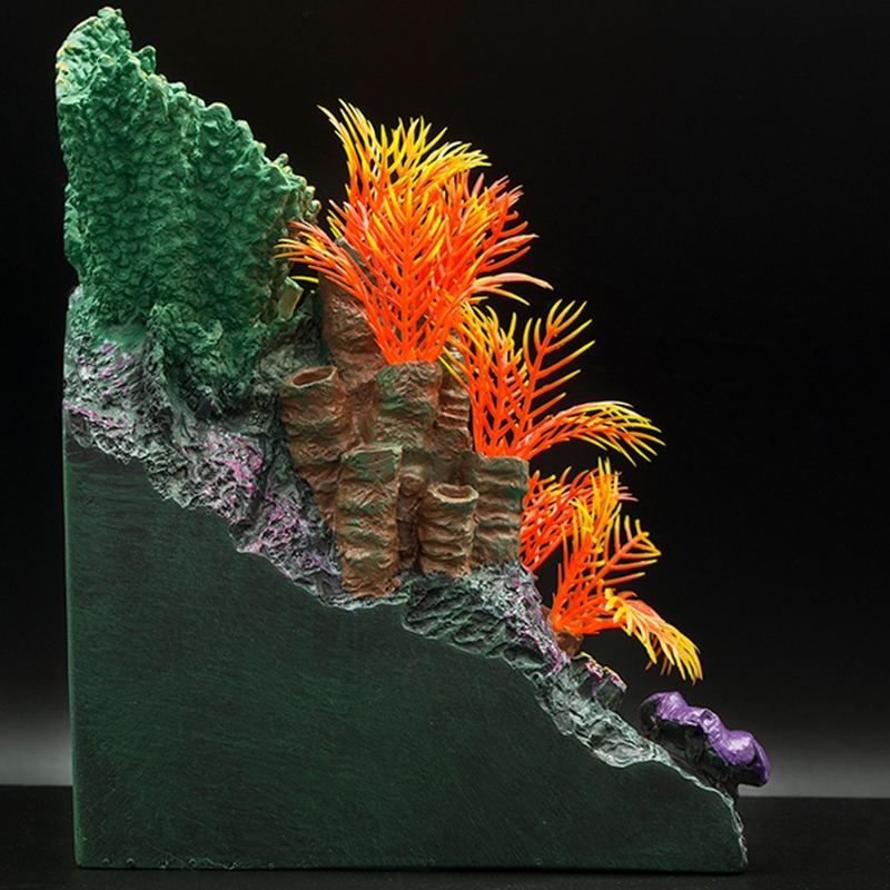 Aquarium Decor Reef Coral Artificial Resin Cave Ornament Fish Tank Decorations