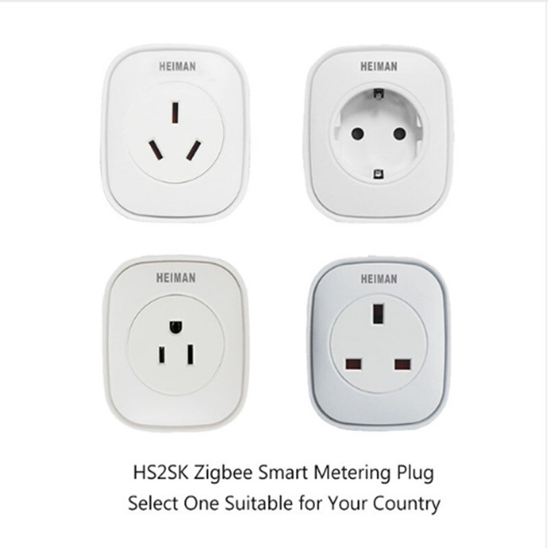 Heiman – prise de mesure intelligente Zigbee, prise murale, royaume-uni, commande marche/arrêt, fonctionne avec Heiman, passerelle SmartThing
