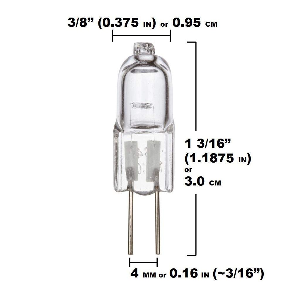 5x øverste halogen  g4 pærer 12v jc type  g4 halogenlamper dæmpbare 10w 20w klare hver pære med en indvendig boks  ra100 dæmpbar