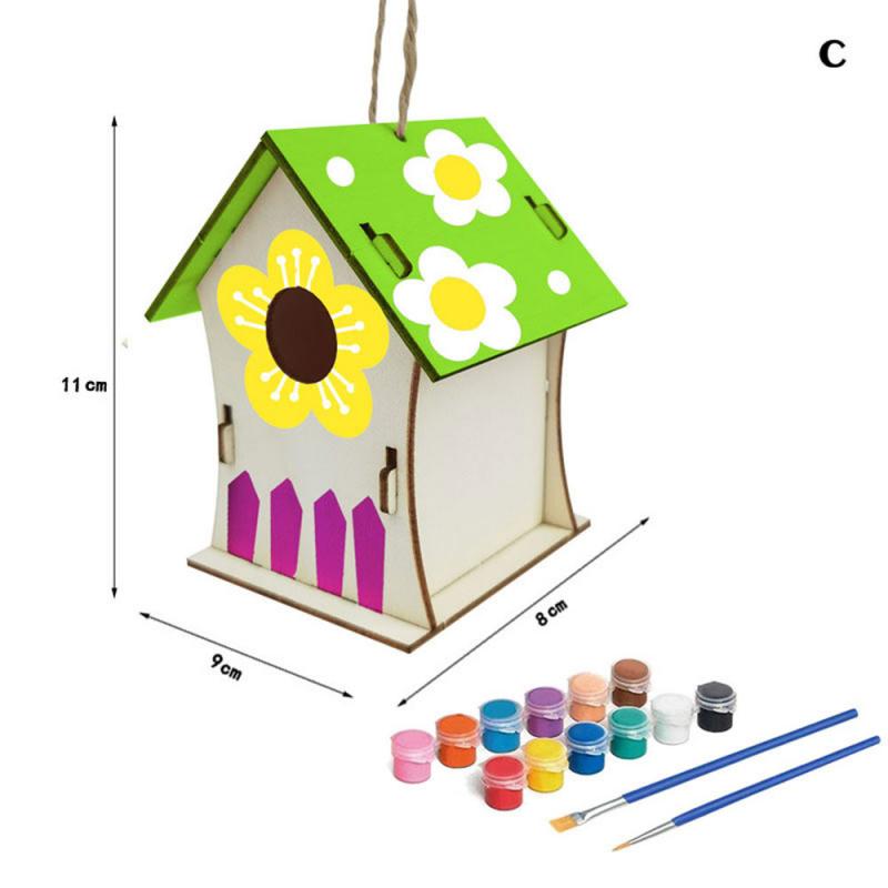 DIY ptak gniazdo papugi hamak wiszące łóżko zwierzęta domowe są jaskinia klatka szałjak domek zabawkowy dla małe zwierzęta dekoracja robić przydomowego ogrodu domek dla ptaków: C