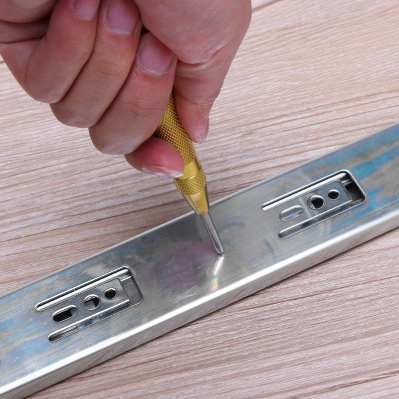 Heavy Duty Automatic Centre Punch Spring Loaded Metal Wood Press Dent Marker 1pcs Black Automatic Centre Punch