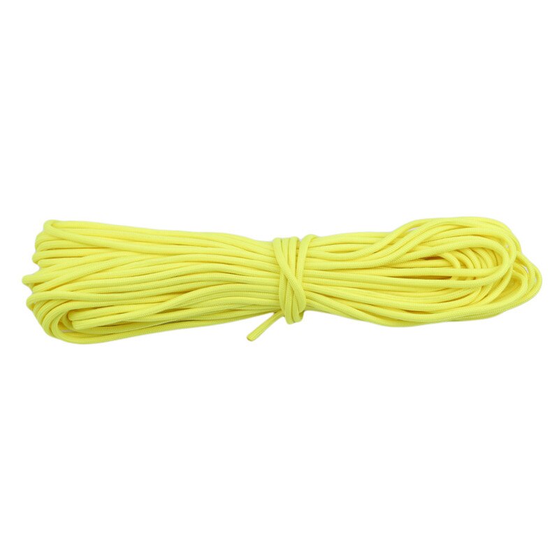 20m 9 Strands Bright Luminous Cord Nylon Parachute Rope For Outdoor Climbing Camping Buckle Rope Soild Color Tent Rope