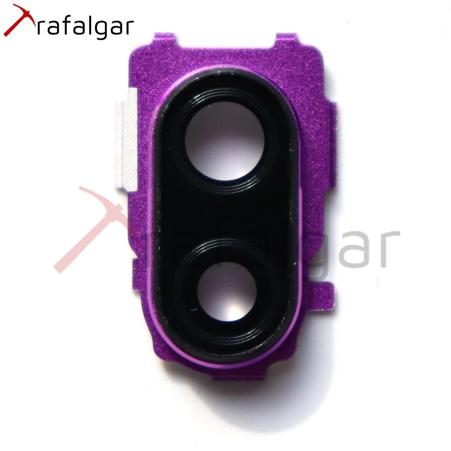Camera Frame Voor Xiaomi Redmi Note 7 Pro Camera Glas Lens Voor Redmi Note 7 Terug Camera Frame + Achter glas Lens Note7 Vervanging: Purple