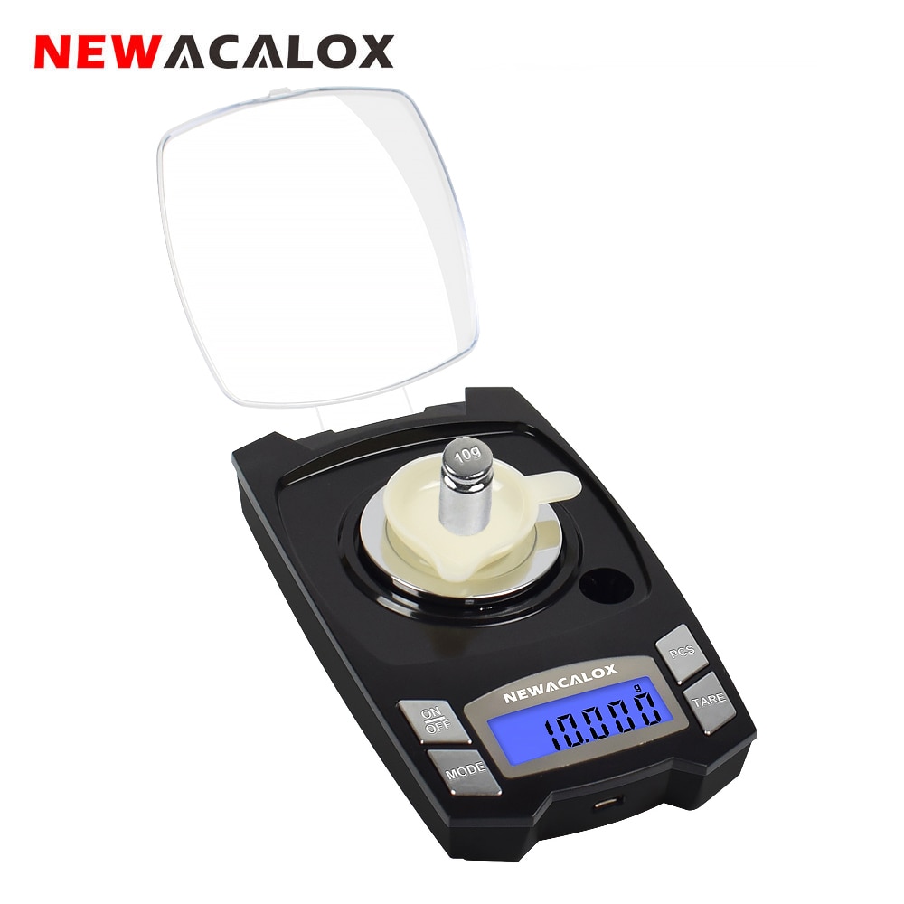 Newacalox 100G/50G X 0.001G Mini Digitale Elektronische Weegschaal Usb Opladen Weegschaal Precisie Sieraden Geneeskunde lab Schaal