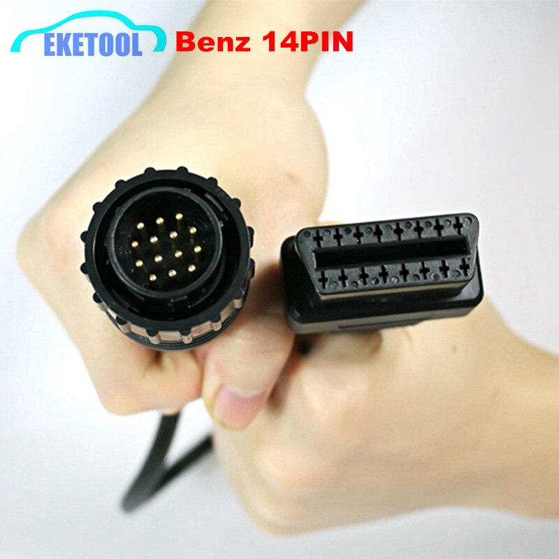 Voor Benz 14Pin om 16Pin OBD2 Auto Adapter Connector MB Star Sprinter 14PIN naar 16PIN Converter OBD OBD2 Kabel