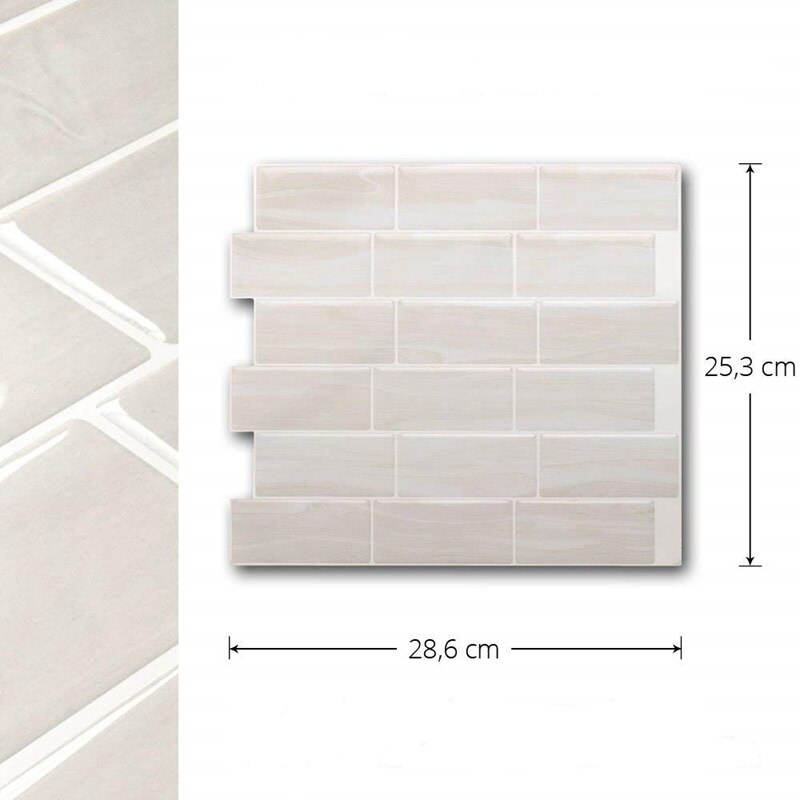 Vanntett selvklebende tapet peeling og pinne kjøkken backsplash dekor flis
