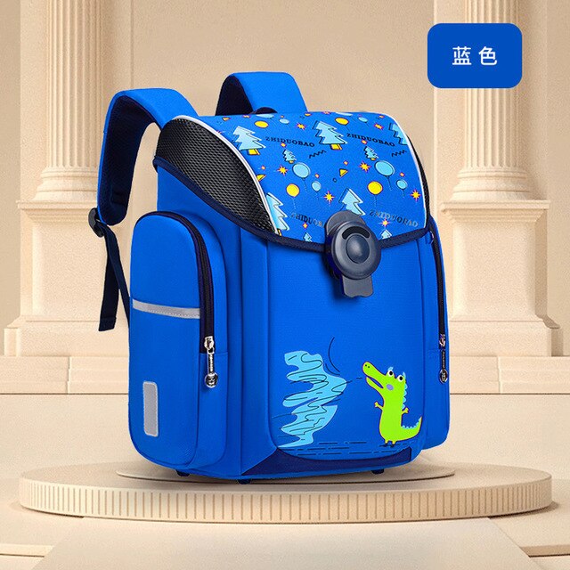 wasserdichte freundlicher Schule Taschen Für Jungen Mädchen freundlicher Orthopädische Schule Rucksack Schul Primäbetreffend Rucksack Mochila Infantil: Blau