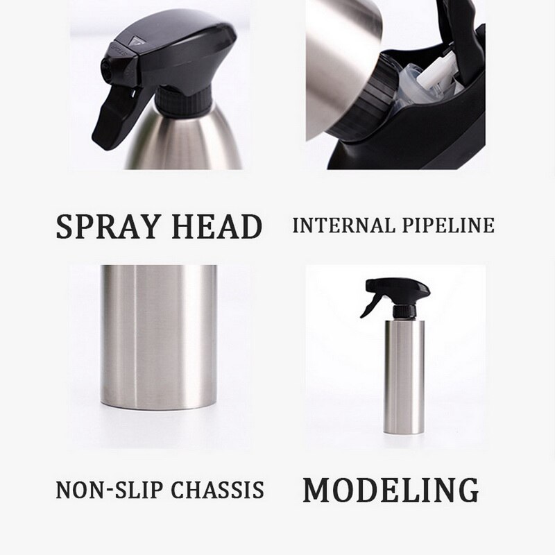 Stainless Steel Kitchen Oil Spray Bottle Olive Oil Sprayer For BBQ Cooking Stainless Steel Container Spray Spray Bottle