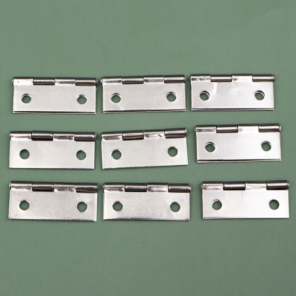 32pcs 1.5 Inch Door Hinge Stainless Steel Flap Hinge Back Flap Backflap Hinge Drawer Butt Hinge (Silver)