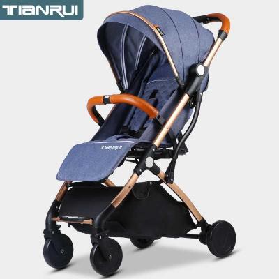 Mini poussette portable pour bébé, ultra légère, inclinable et pliable: bule