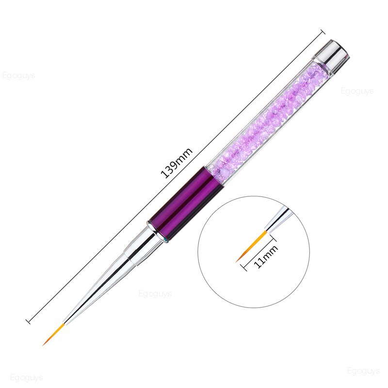 Stylo pour vernis à ongles nail art, lot de 1, dégradé, UV gel, lignes, rayures, grille, outil de manucure, DIY,: No.7