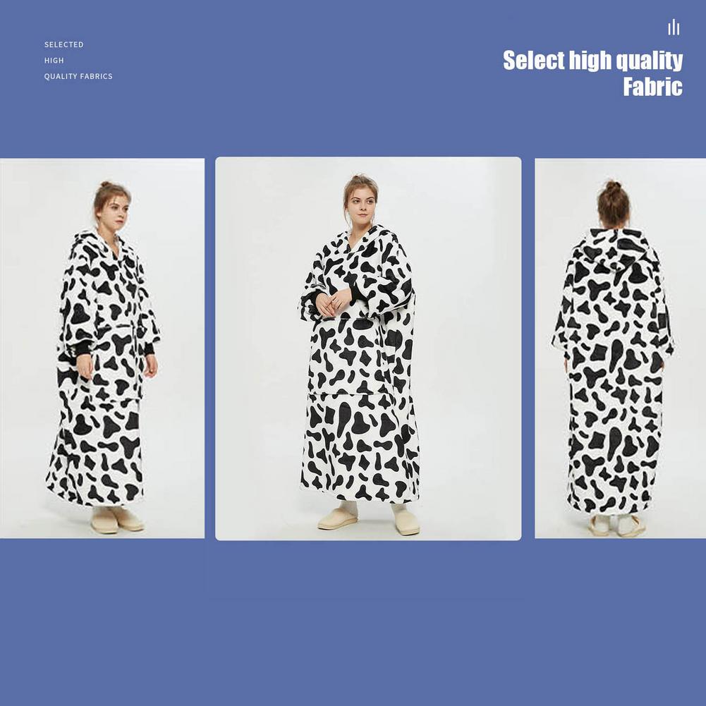 Leniwy kocyk sweter z kapturem sweter damski jesień i zima zimny ciepły piżrano TV koc usługi w domu