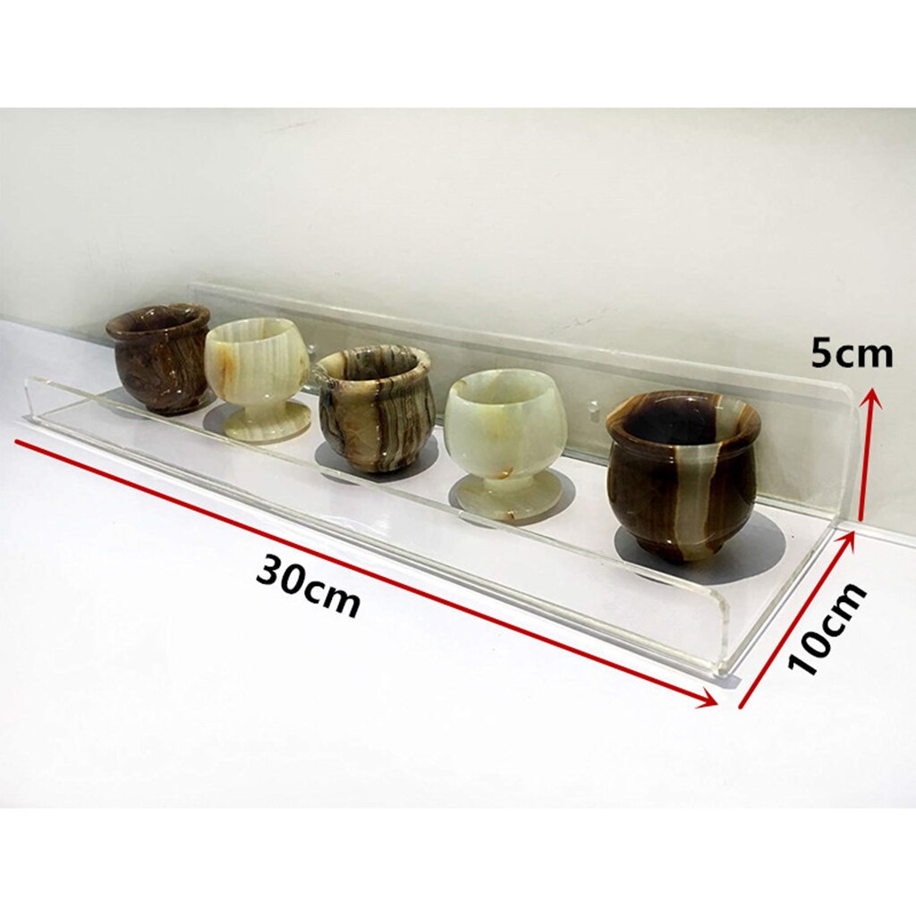 Clear Acrylic Floating Wall Shelf Wall Mounted Nursery Invisible Rack Shelf Display Organizer Spice Collectible