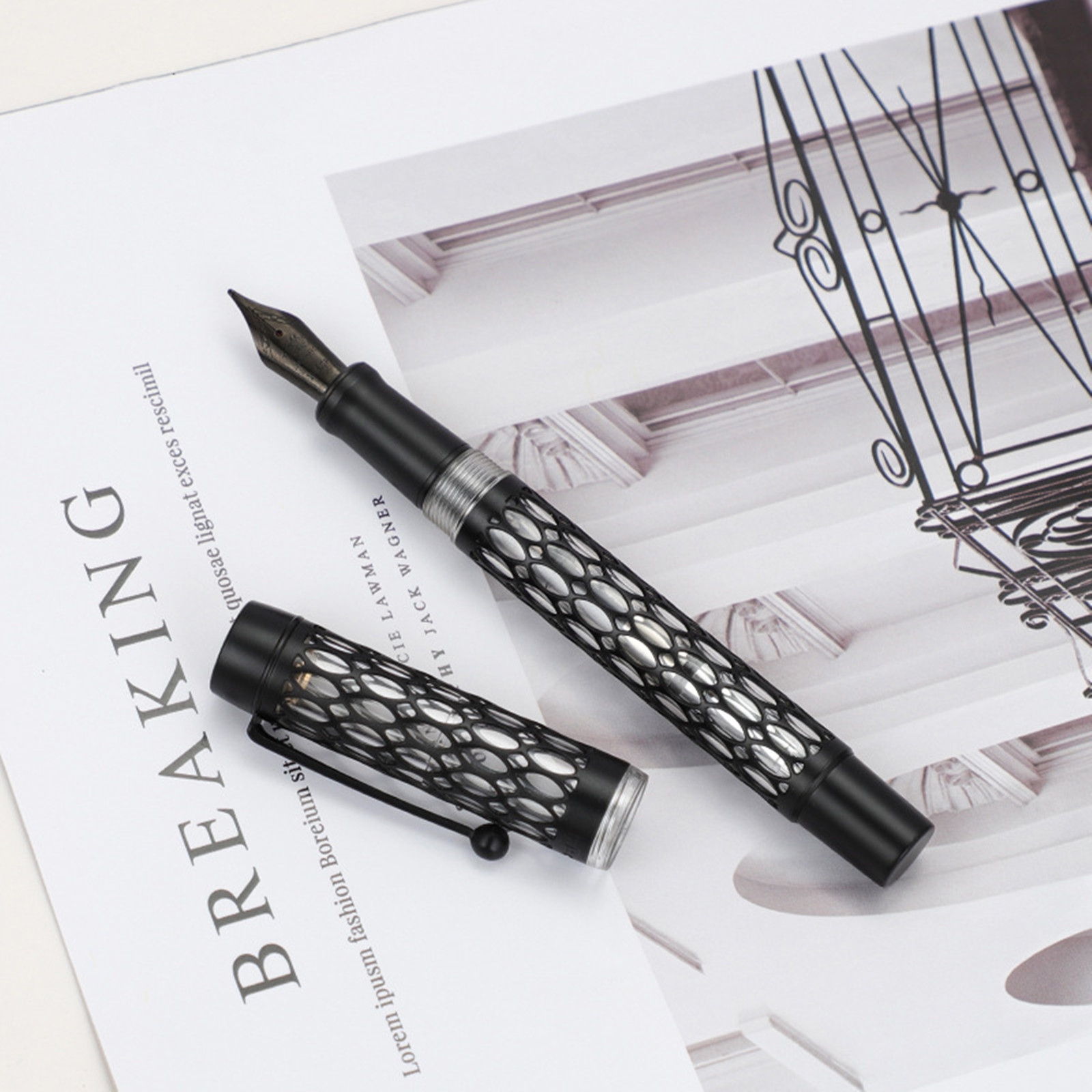 Jinhao stulecie 100 pióro wieczne prawdziwe złoto galwaniczne drążjeden długopisy z atramentem płynnie F stalówka szkolne biuro artykuły biznesowe